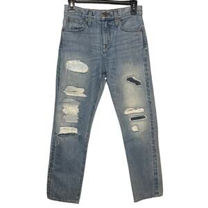 Point Sur Denim Distressed Blue Jeans Slim Fit Size 24
